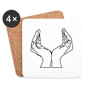 schalenhaende - Coasters (set of 4) - white - Front