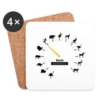 tachometer - Coasters (set of 4) - white - Front