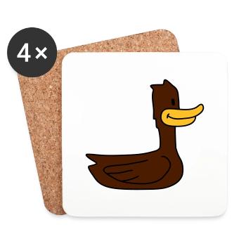 Funny Duck - Untersetzer (4er-Set) - Weiß - Vorne