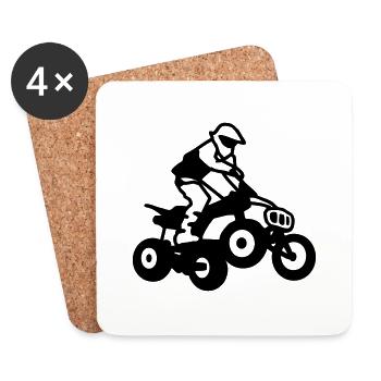 quad atv - Untersetzer (4er-Set) - Weiß - Vorne
