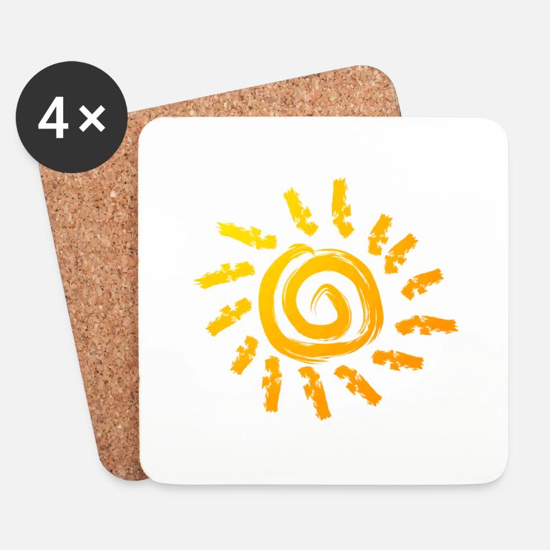 Sun - Coasters (set of 4) - white