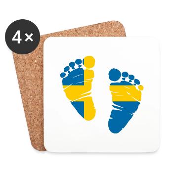 Sweden Stockholm Gift Home - Coasters (set of 4) - white - Front