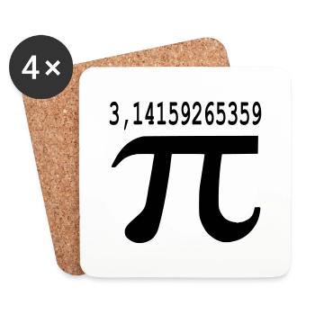 pi - Untersetzer (4er-Set) - Weiß - Vorne