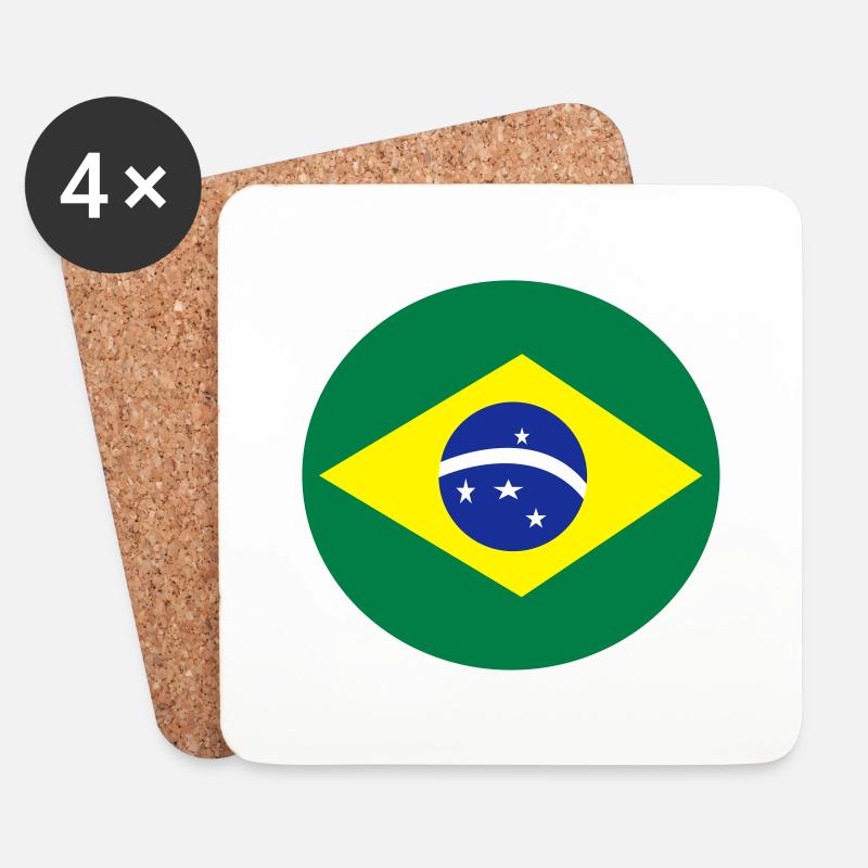 brasilien - Untersetzer (4er-Set) - Weiß