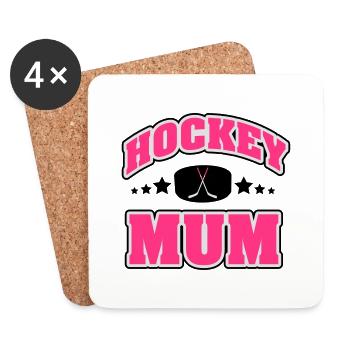 Hockey Mum - Untersetzer (4er-Set) - Weiß - Vorne