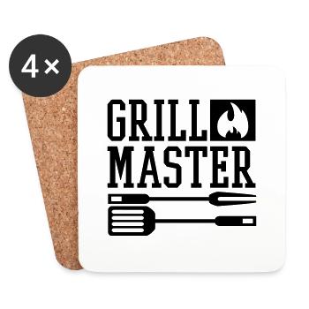 grill_master_1_f1 - Untersetzer (4er-Set) - Weiß - Vorne