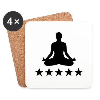 Yoga - Untersetzer (4er-Set) - Weiß - Vorne
