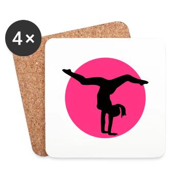 bodenturnen_f2 - Coasters (set of 4) - white - Front