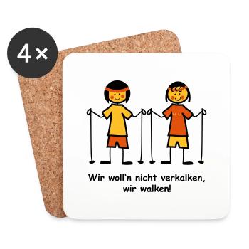 Walking II - Untersetzer (4er-Set) - Weiß - Vorne