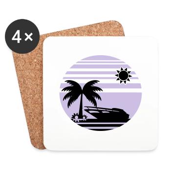sunset_beach2 - Untersetzer (4er-Set) - Weiß - Vorne