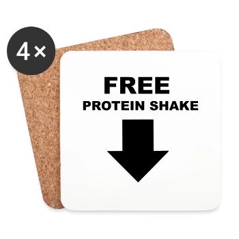 Protein Shake - Coasters (set of 4) - white - Front