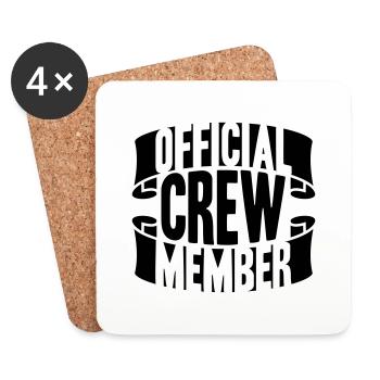 Cool Official Crew Member Banner Logo - Dessous de verre (lot de 4) - blanc - Devant