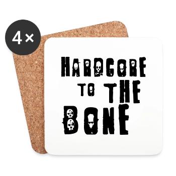 Hardcore - Coasters (set of 4) - white - Front