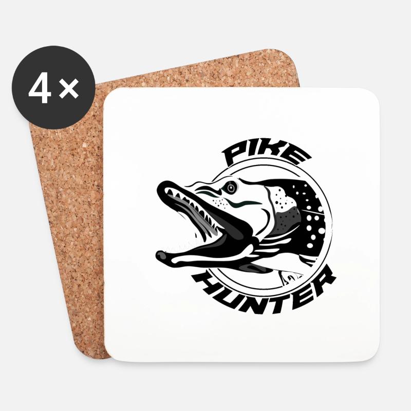 Pike-pike - Coasters (set of 4) - white