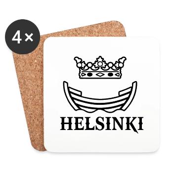 Symbolwappen der Stadt Helsinki Finnland - Untersetzer (4er-Set) - Weiß - Vorne