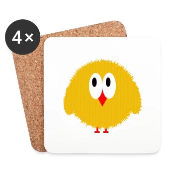 small chick - Coasters (set of 4) - white - Front