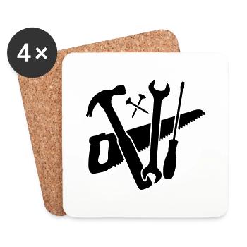tools - Coasters (set of 4) - white - Front