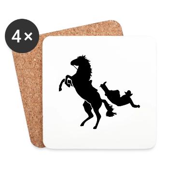 Western Riding - Rodeo - Untersetzer (4er-Set) - Weiß - Vorne