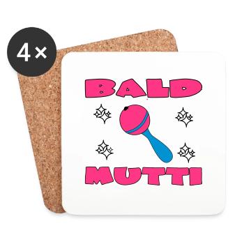 Bald mutti - Coasters (set of 4) - white - Front