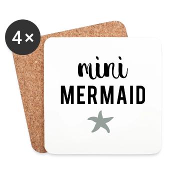 Mini Mermaid - Untersetzer (4er-Set) - Weiß - Vorne