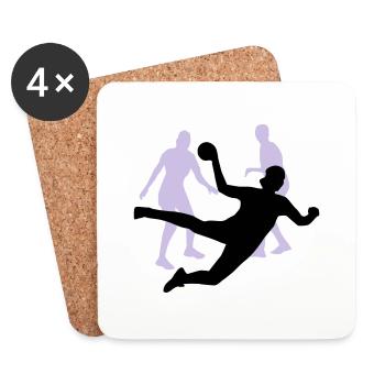 Handball women - Dessous de verre (lot de 4) - blanc - Devant
