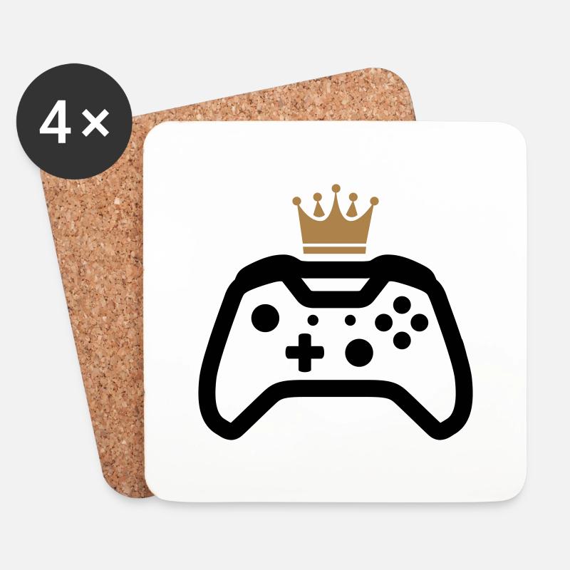 gamer - Untersetzer (4er-Set) - Weiß