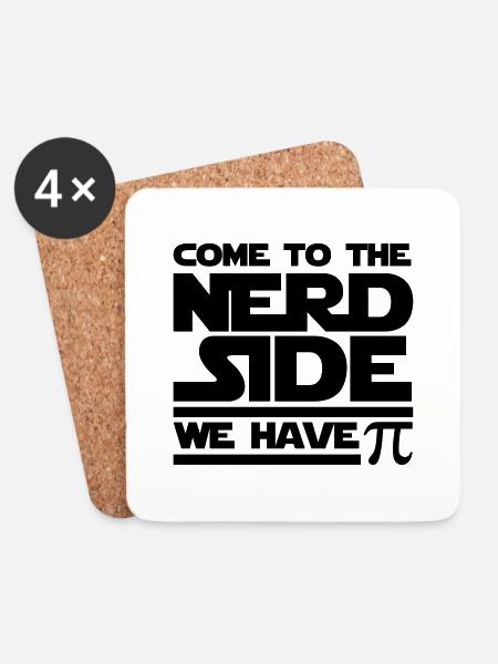 Come To The Nerd Side - We have Pi - Untersetzer (4er-Set) - Weiß