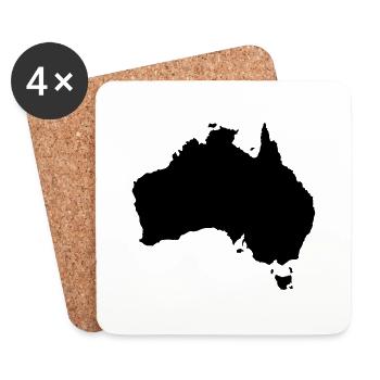 australia map - Untersetzer (4er-Set) - Weiß - Vorne
