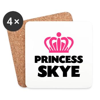 Princess skye name thing crown - Coasters (set of 4) - white - Front