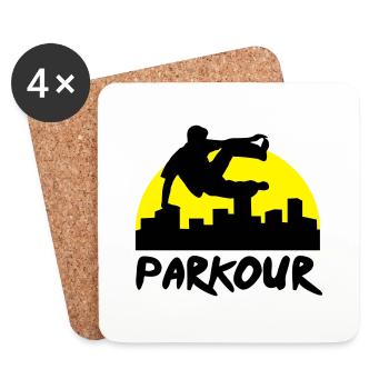 Free running in the city, parkour - Coasters (set of 4) - white - Front