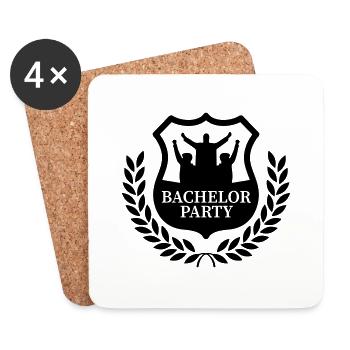 bachelor party - Coasters (set of 4) - white - Front