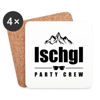 ischgl party crew - Untersetzer (4er-Set) - Weiß - Vorne