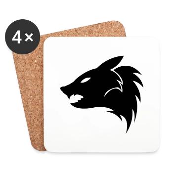 wolf - Untersetzer (4er-Set) - Weiß - Vorne