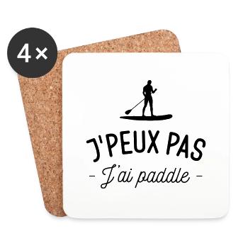 I can't paddle - Coasters (set of 4) - white - Front