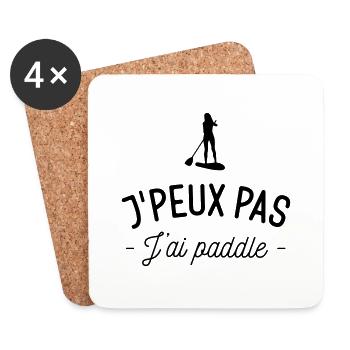 I can't paddle - Coasters (set of 4) - white - Front