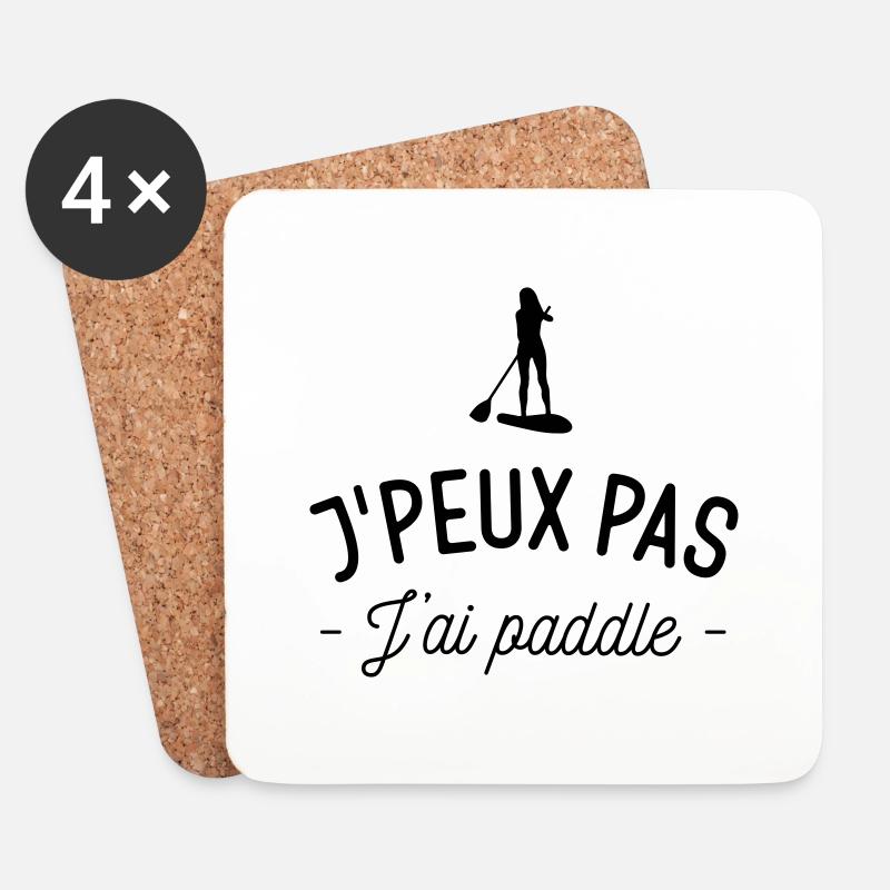 I can't paddle - Coasters (set of 4) - white
