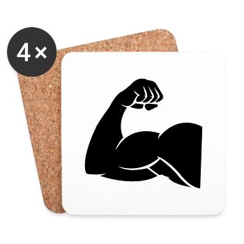 bizeps - Coasters (set of 4) - white - Front