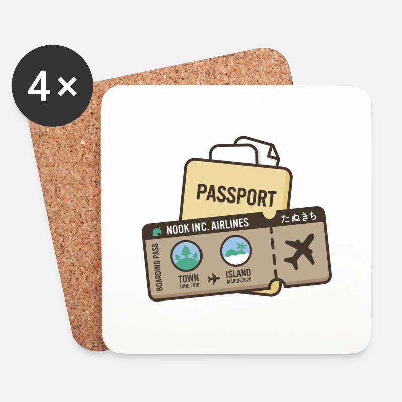nook inc. airlines - Untersetzer (4er-Set) - Weiß