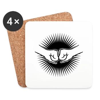 Greeting star sun - Coasters (set of 4) - white - Front