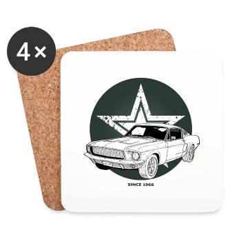 Bullitt (1968) - Dessous de verre (lot de 4) - blanc - Devant