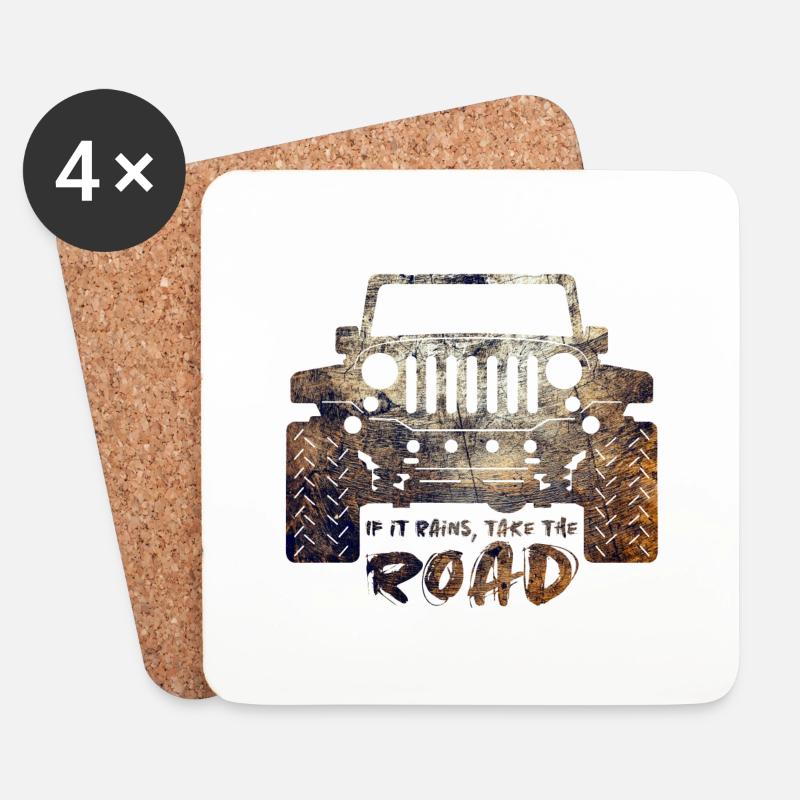Jeep - Untersetzer (4er-Set) - Weiß