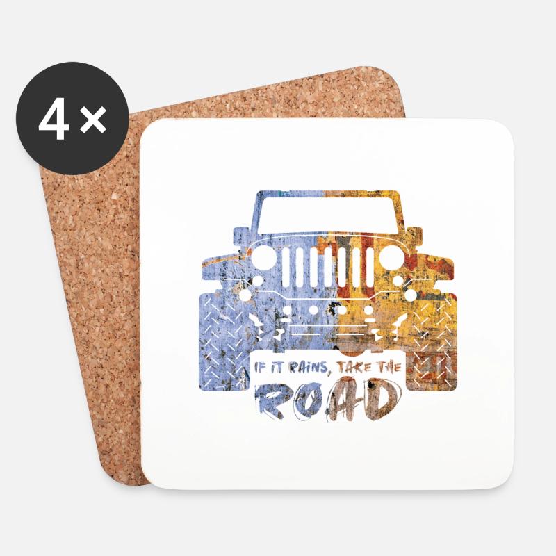Jeep - Untersetzer (4er-Set) - Weiß