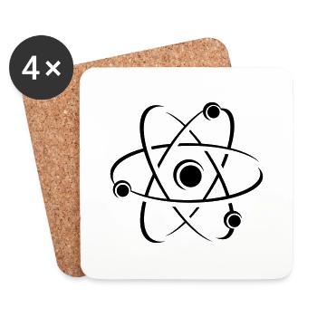 Science atom icon - Coasters (set of 4) - white - Front