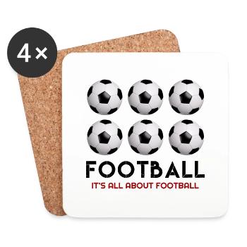 It’s All about Football, Football, Football Hoodie - Coasters (set of 4) - white - Front