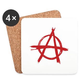 Anarchy - Coasters (set of 4) - white - Front