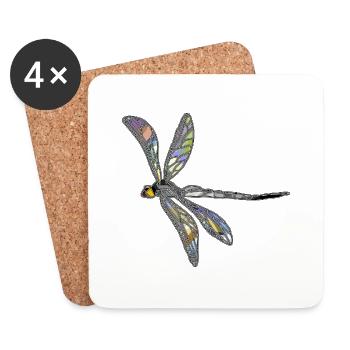 Dragonfly - Coasters (set of 4) - white - Front