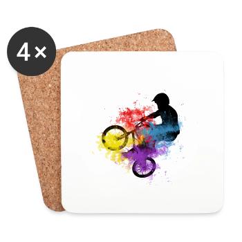 Bmx Freestyle - Coasters (set of 4) - white - Front