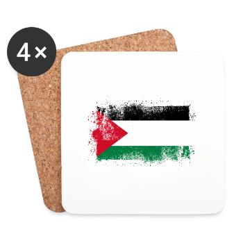 Palestine - Dessous de verre (lot de 4) - blanc - Devant