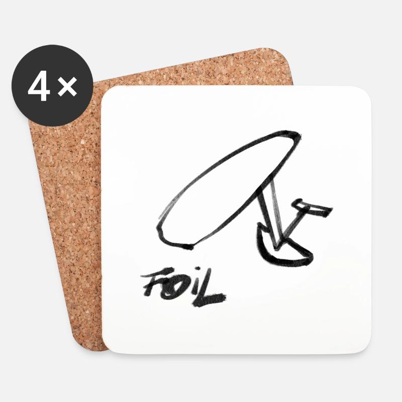 Foil Board - Untersetzer (4er-Set) - Weiß