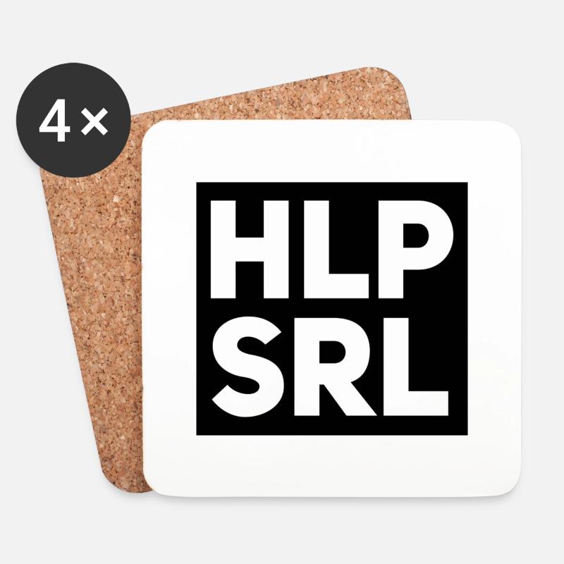 HLP SRL - Help Israel - Untersetzer (4er-Set) - Weiß